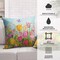 Tulip Pillow Covers 18x18 Set of 2 Spring Throw Pillow Covers Pink Yellow Tulip Floral Outdoor Pillowcase Watercolor Cotton Linen Cushion Case for Sofa Outdoor Patio
